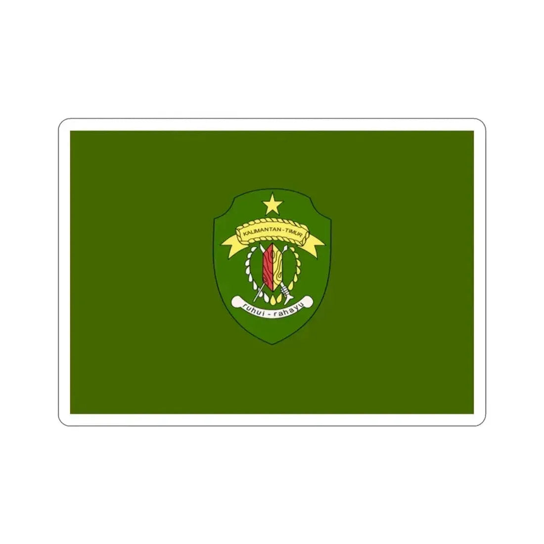 Flag of East Kalimantan Indonesia STICKER Vinyl Die-Cut Decal - The Sticker Space