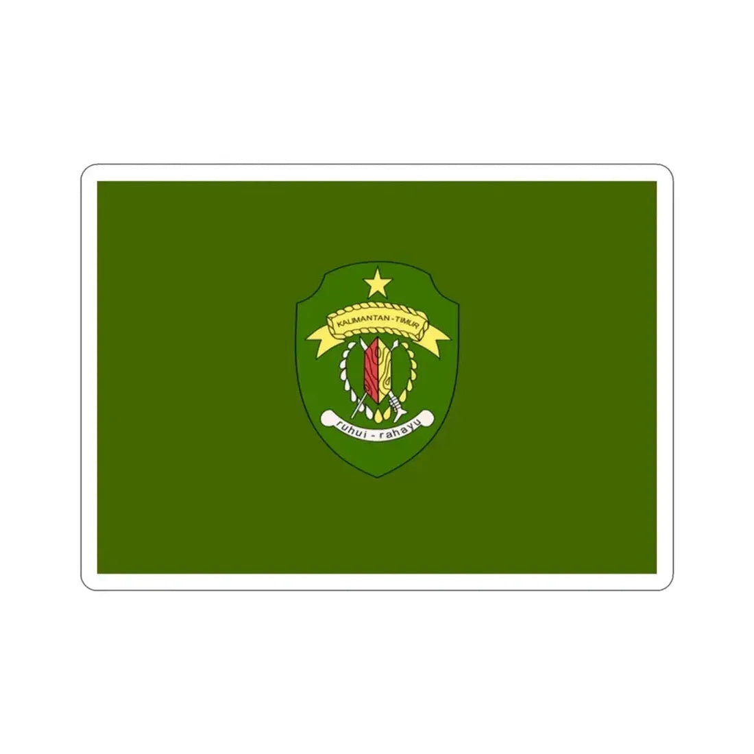 Flag of East Kalimantan Indonesia STICKER Vinyl Die-Cut Decal - The Sticker Space