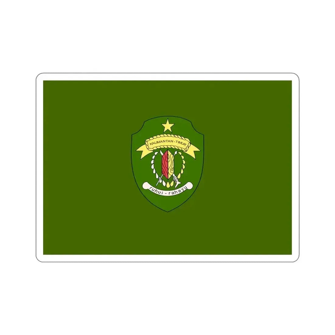 Flag of East Kalimantan Indonesia STICKER Vinyl Die-Cut Decal - The Sticker Space