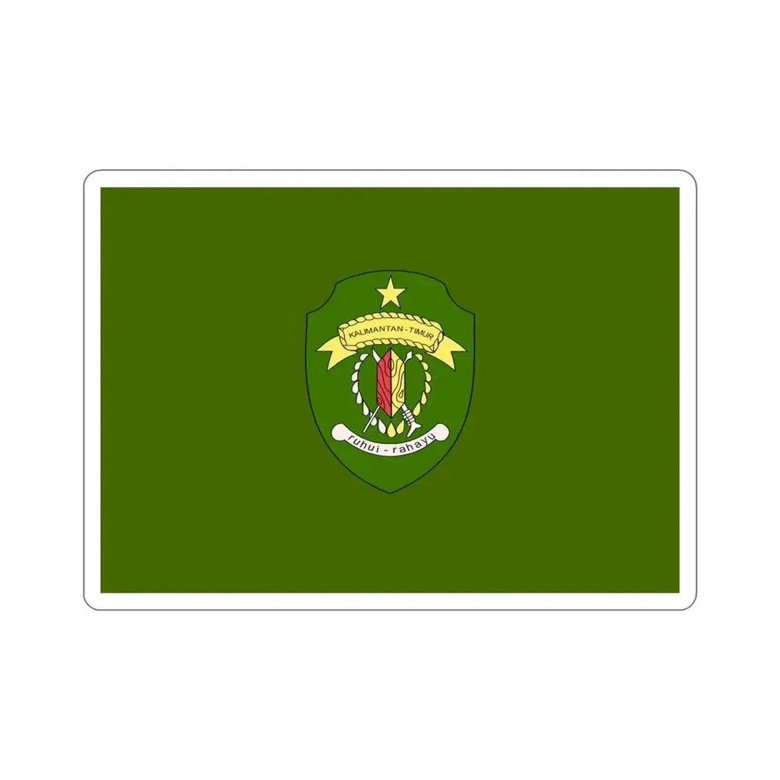Flag of East Kalimantan Indonesia STICKER Vinyl Die-Cut Decal - The Sticker Space