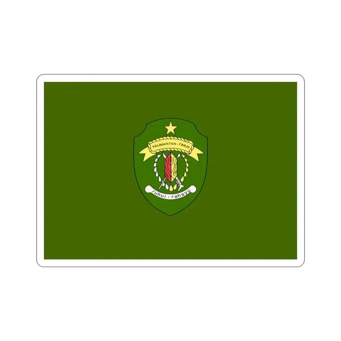 Flag of East Kalimantan Indonesia STICKER Vinyl Die-Cut Decal - The Sticker Space