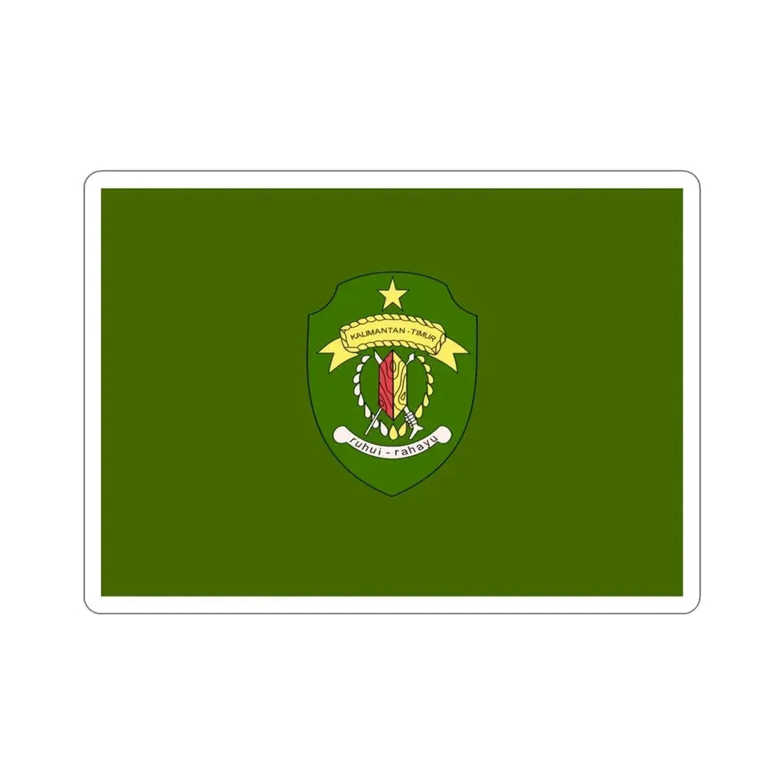 Flag of East Kalimantan Indonesia STICKER Vinyl Die-Cut Decal - The Sticker Space