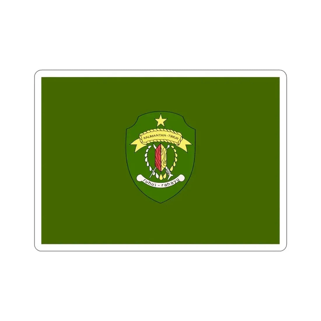 Flag of East Kalimantan Indonesia STICKER Vinyl Die-Cut Decal - The Sticker Space