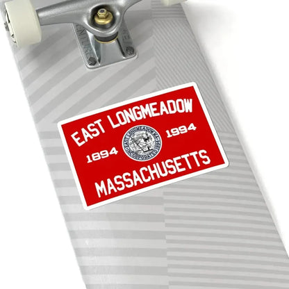 Flag of East Longmeadow Massachusetts (United States) STICKER Vinyl Kiss-Cut Decal - The Sticker Space