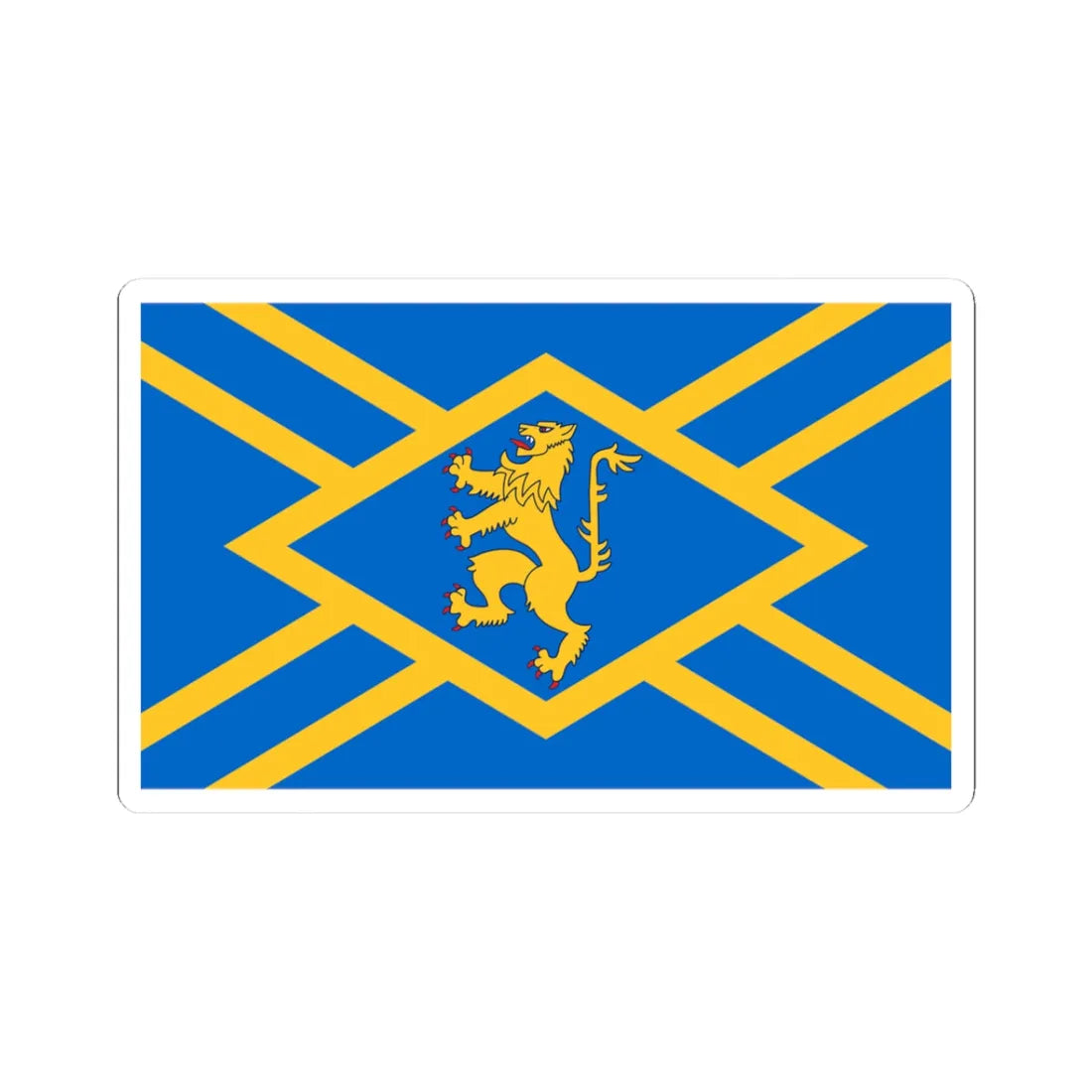 Flag of East Lothian (Scotland) STICKER Vinyl Kiss-Cut Decal 3 Inch White - The Sticker Space