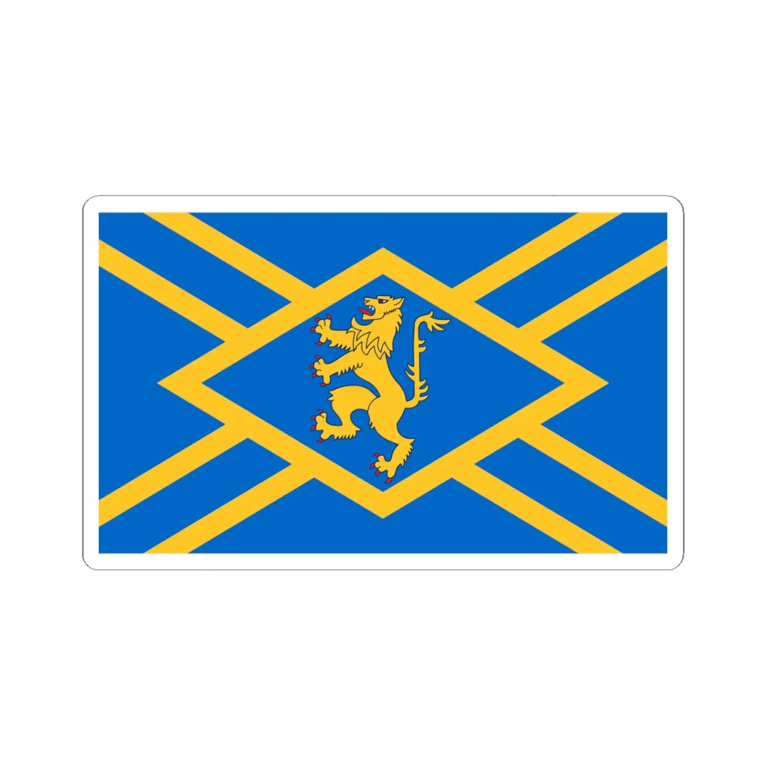 Flag of East Lothian (Scotland) STICKER Vinyl Kiss-Cut Decal 6 Inch White - The Sticker Space
