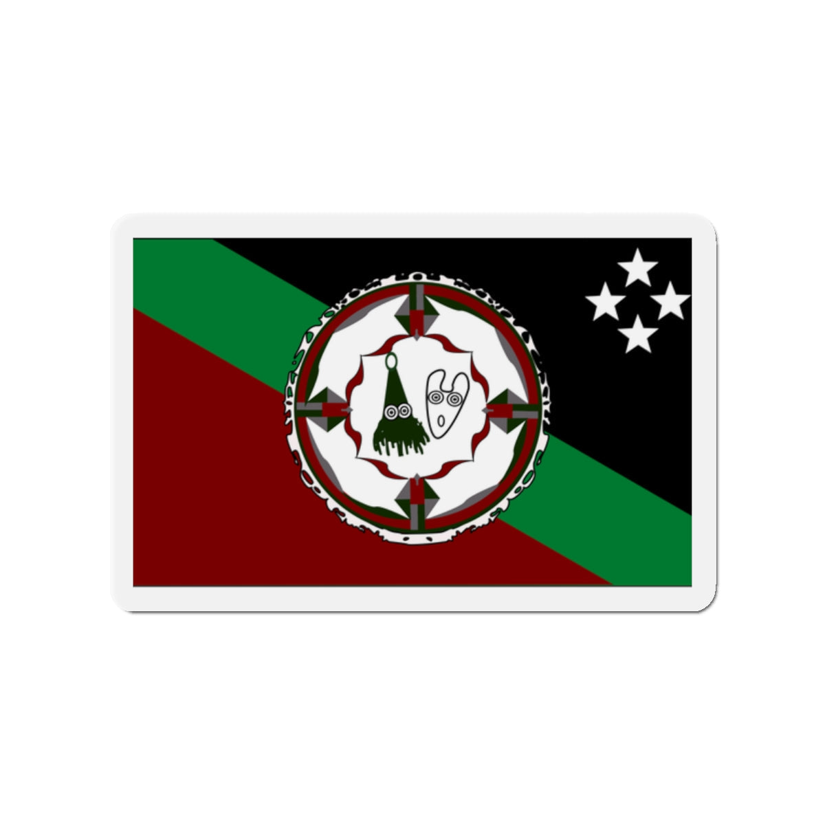 Flag of East New Britain Papa New Guinea - Die-Cut Magnet-2" x 2"-The Sticker Space