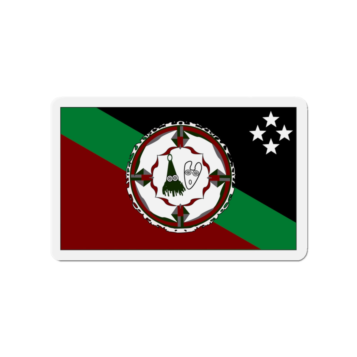 Flag of East New Britain Papa New Guinea - Die-Cut Magnet-3" x 3"-The Sticker Space