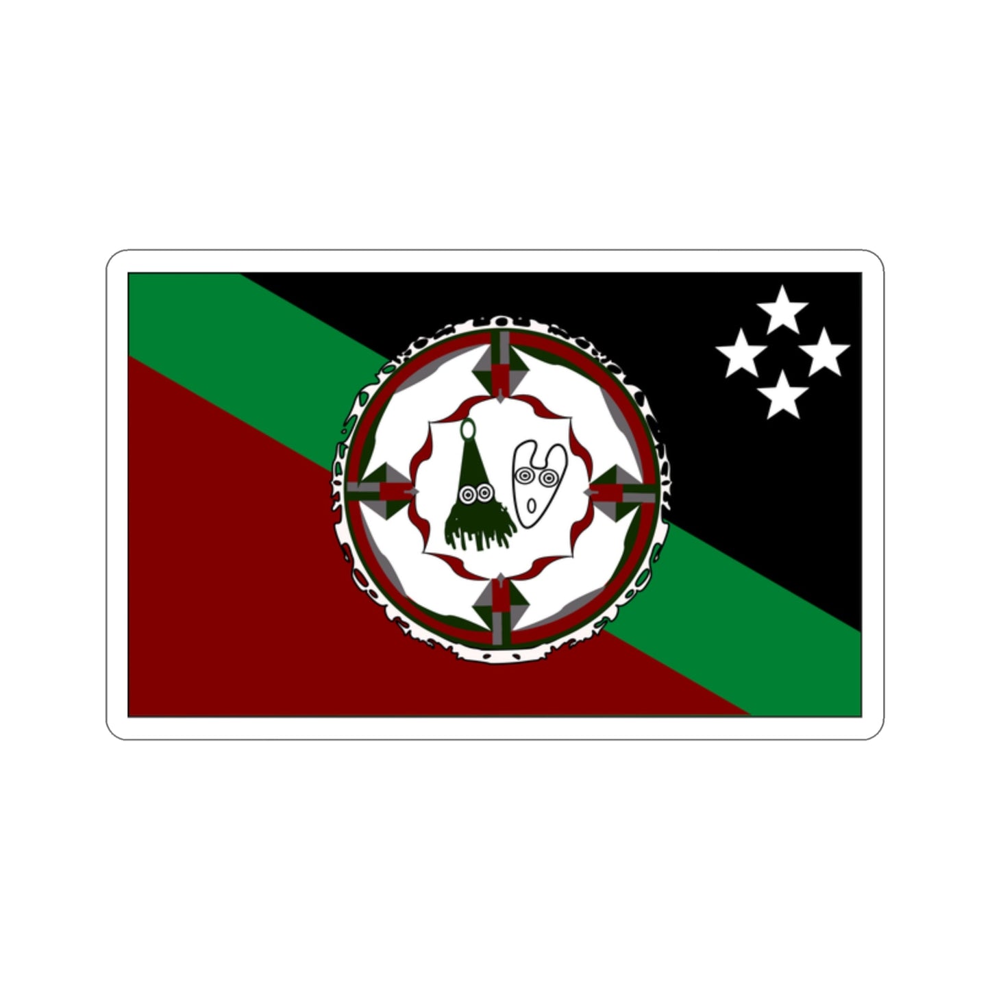 Flag of East New Britain Papa New Guinea STICKER Vinyl Die-Cut Decal-2 Inch-The Sticker Space