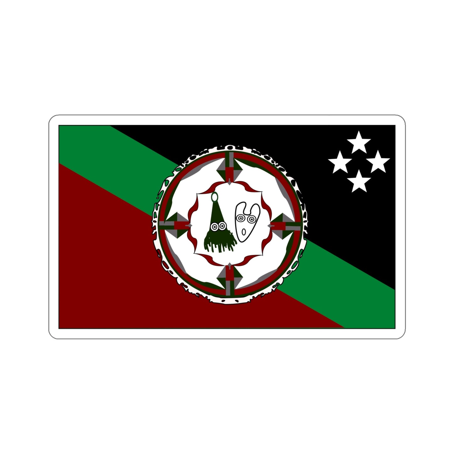 Flag of East New Britain Papa New Guinea STICKER Vinyl Die-Cut Decal-6 Inch-The Sticker Space