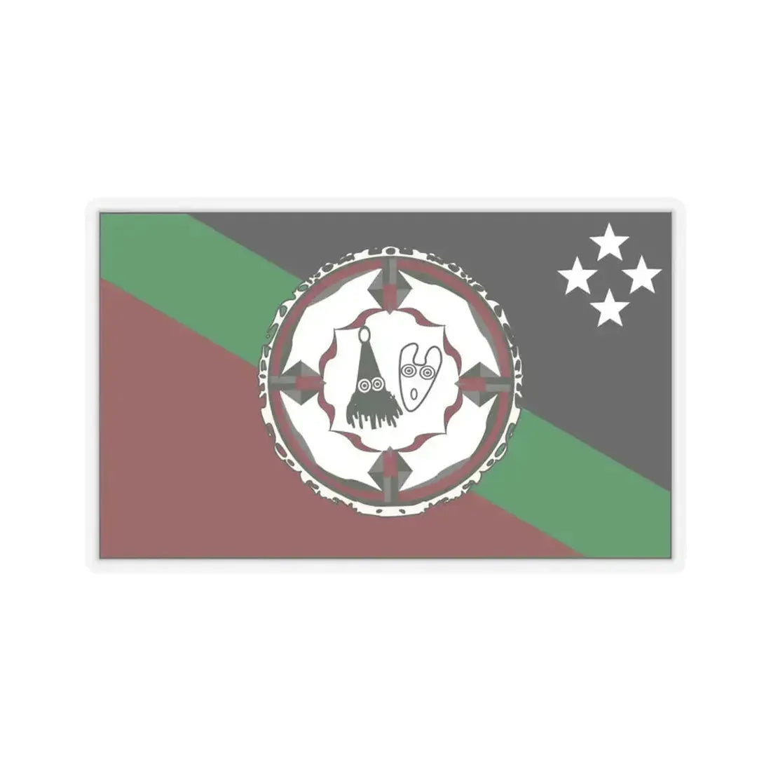 Flag of East New Britain Papa New Guinea - STICKER Vinyl Kiss-Cut Decal 6 Inch Transparent - The Sticker Space