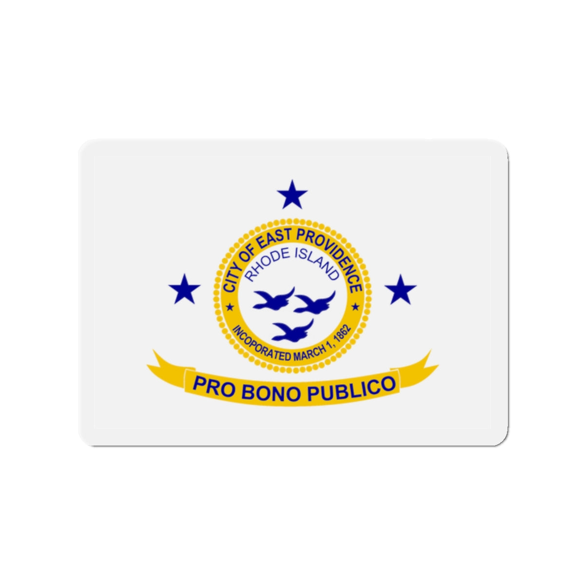 Flag of East Providence Rhode Island - Die-Cut Magnet-2" x 2"-The Sticker Space