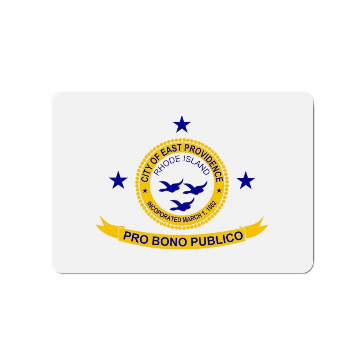 Flag of East Providence Rhode Island - Die-Cut Magnet-3" x 3"-The Sticker Space