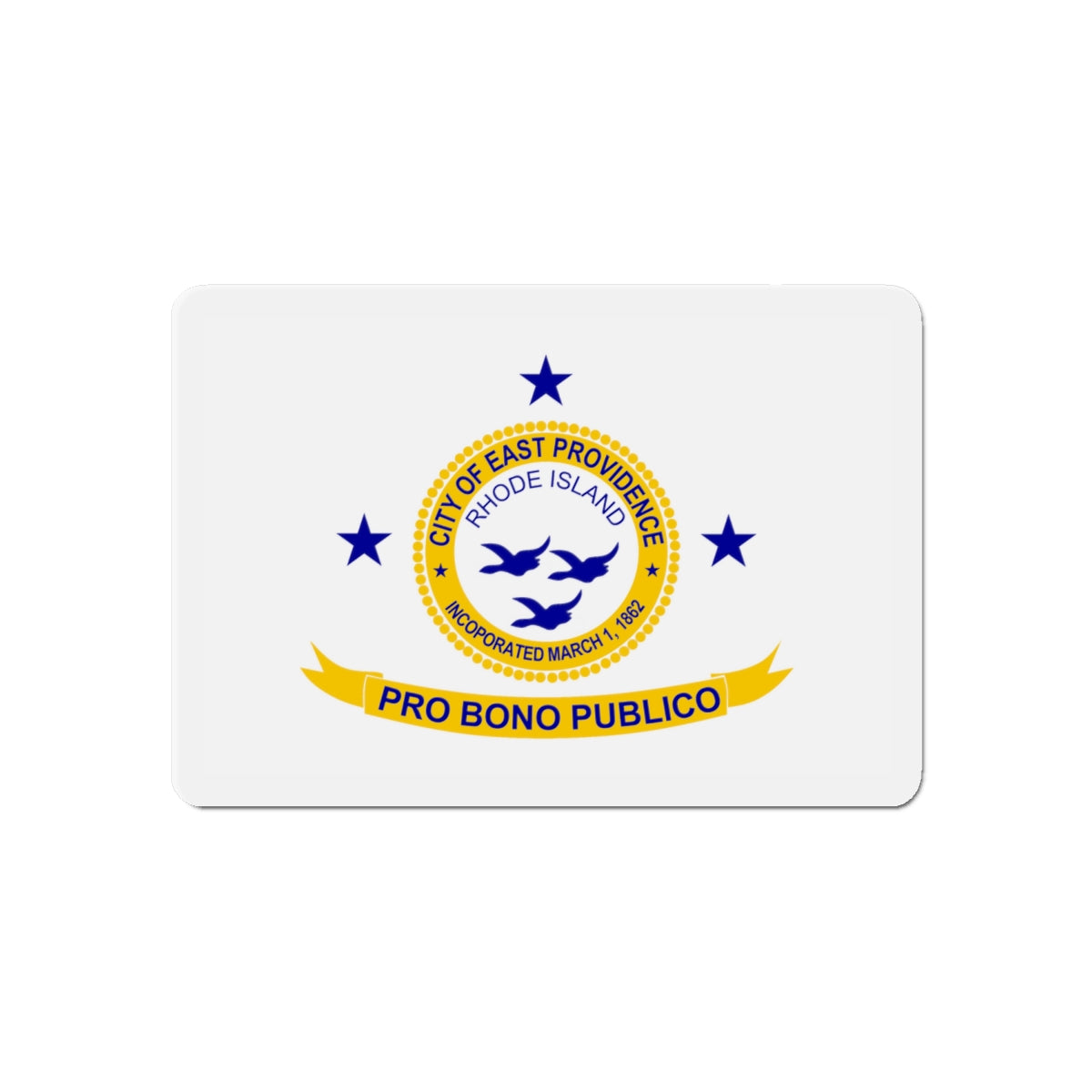 Flag of East Providence Rhode Island - Die-Cut Magnet-6 × 6"-The Sticker Space