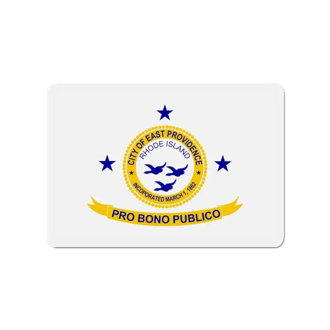 Flag of East Providence Rhode Island - Refrigerator Magnet 3 Inch - The Sticker Space
