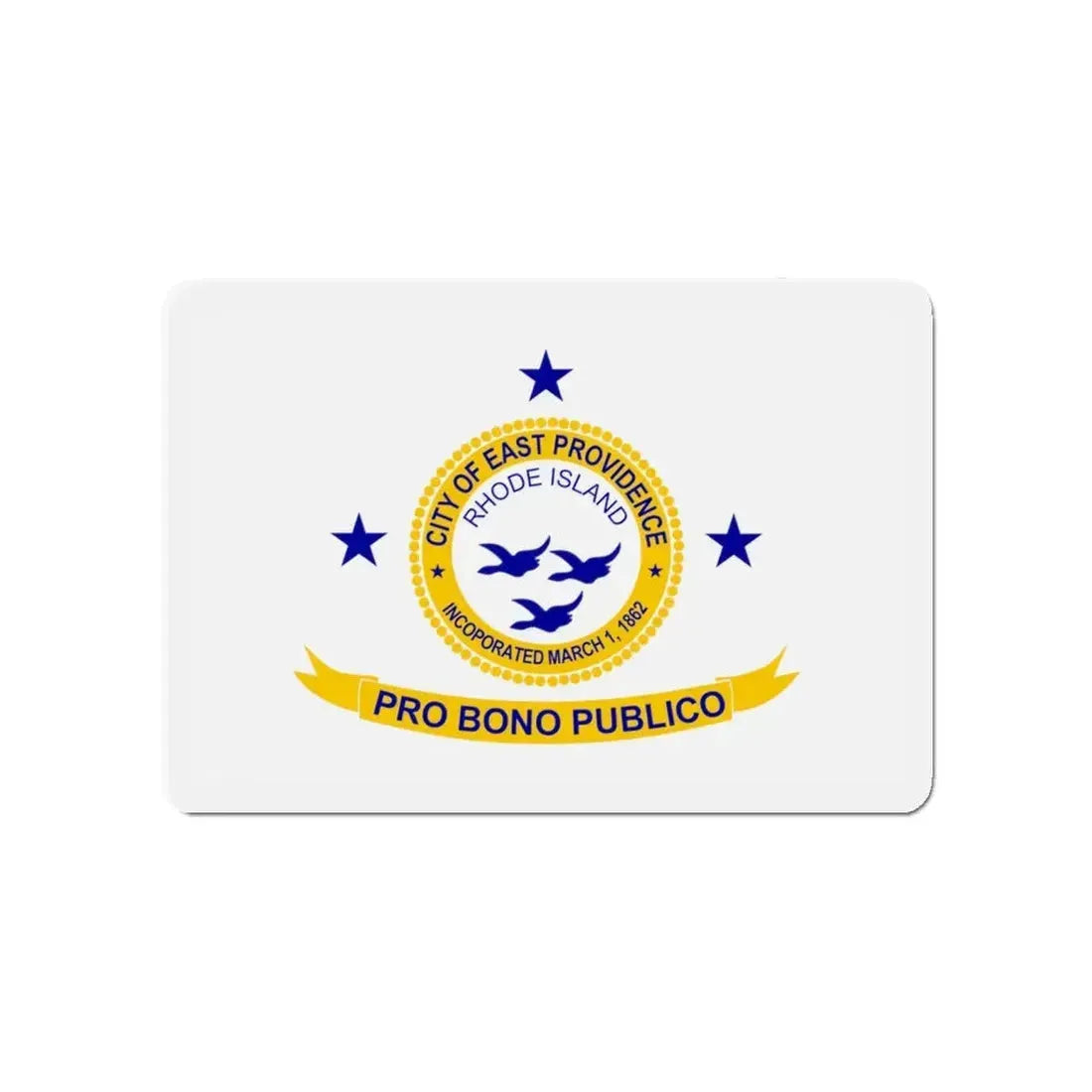 Flag of East Providence Rhode Island - Refrigerator Magnet 4 Inch - The Sticker Space