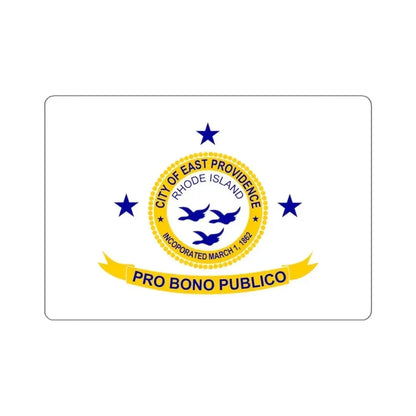 Flag of East Providence, Rhode Island - STICKER Vinyl Kiss-Cut Decal 6 Inch White - The Sticker Space