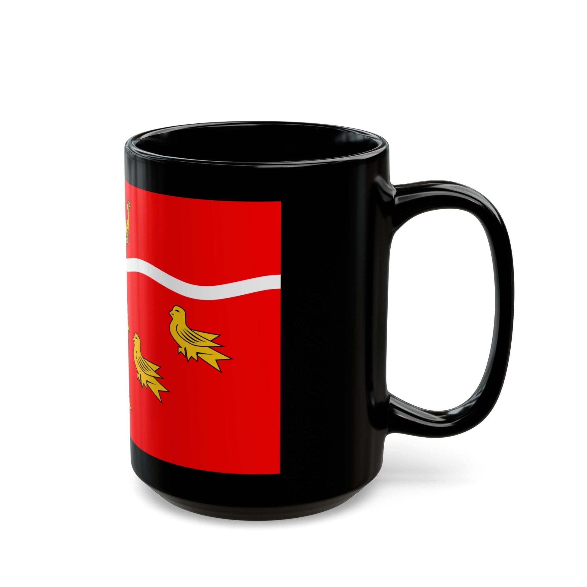 Flag of East Sussex UK - Black Coffee Mug-The Sticker Space