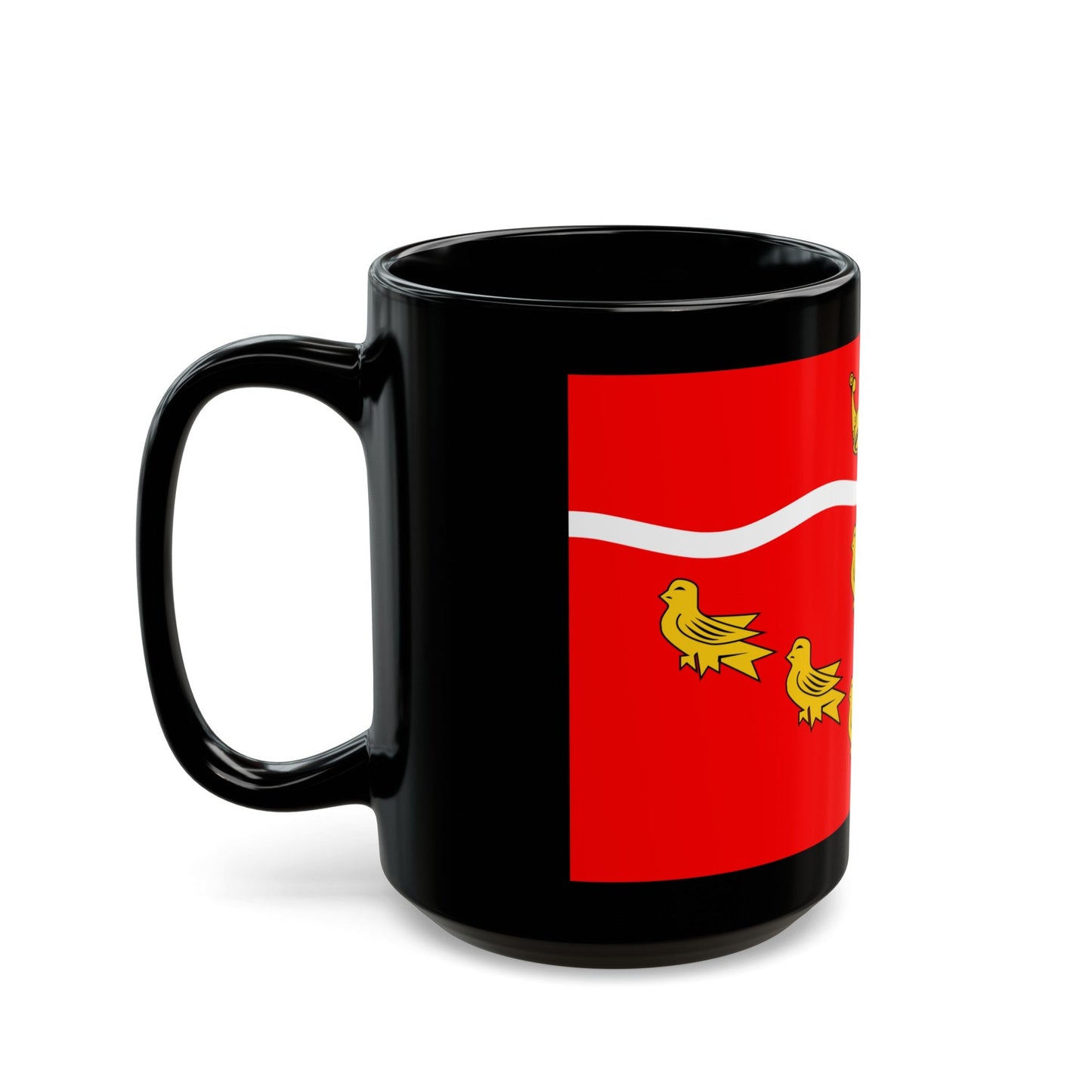 Flag of East Sussex UK - Black Coffee Mug-The Sticker Space