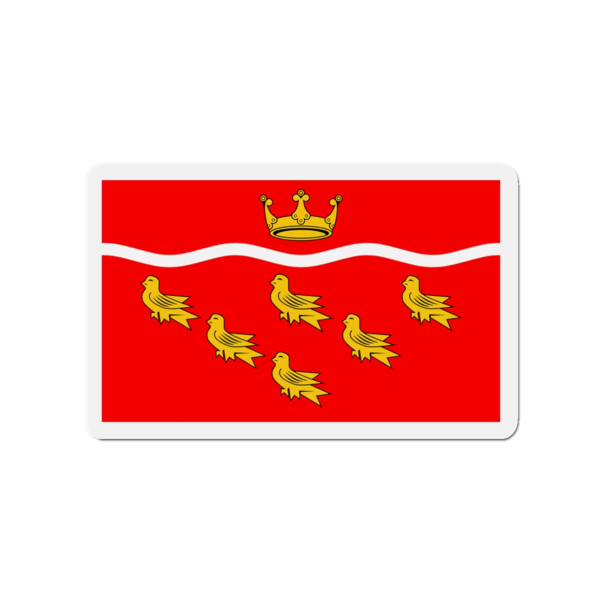 Flag of East Sussex UK - Die-Cut Magnet-3" x 3"-The Sticker Space