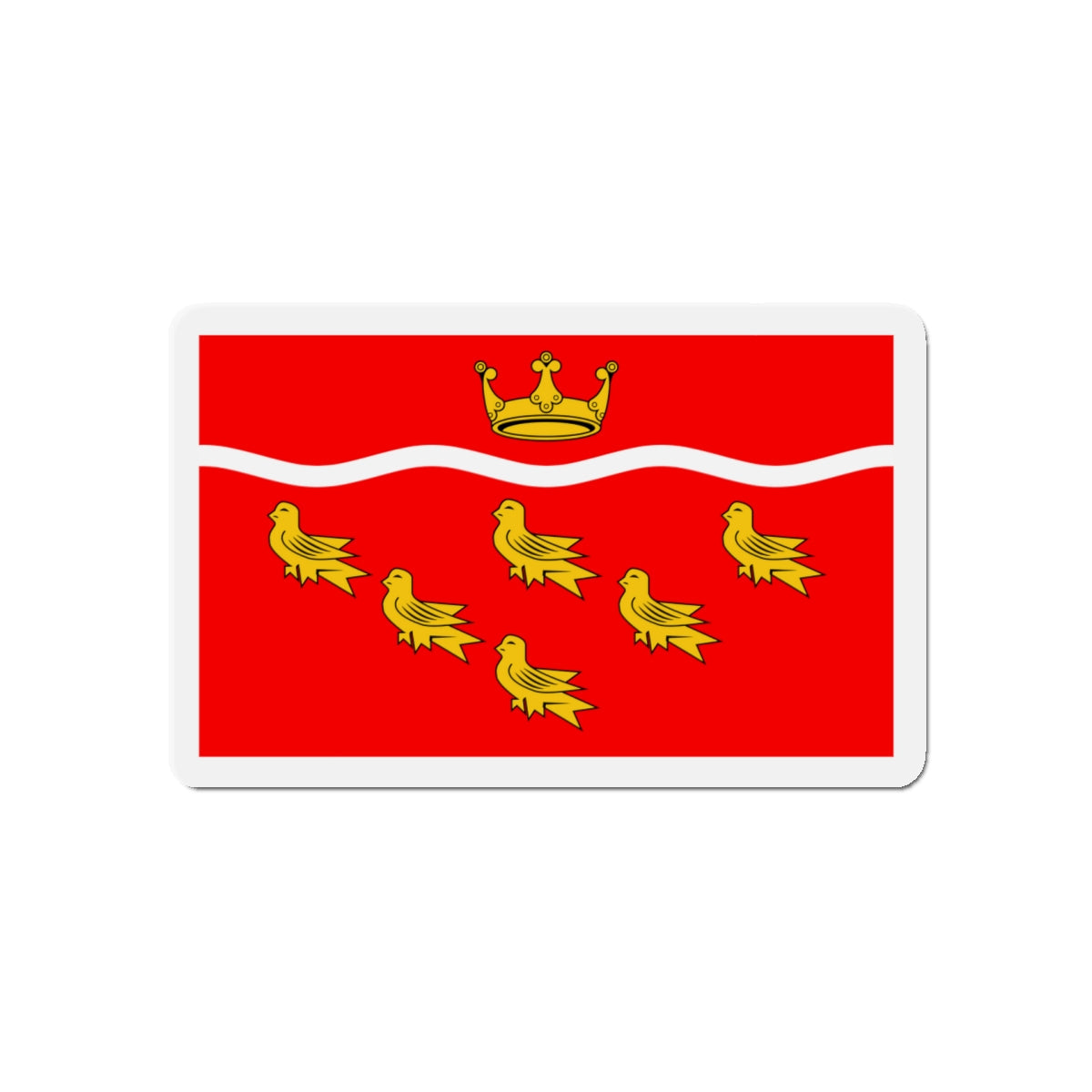 Flag of East Sussex UK - Die-Cut Magnet-5" x 5"-The Sticker Space