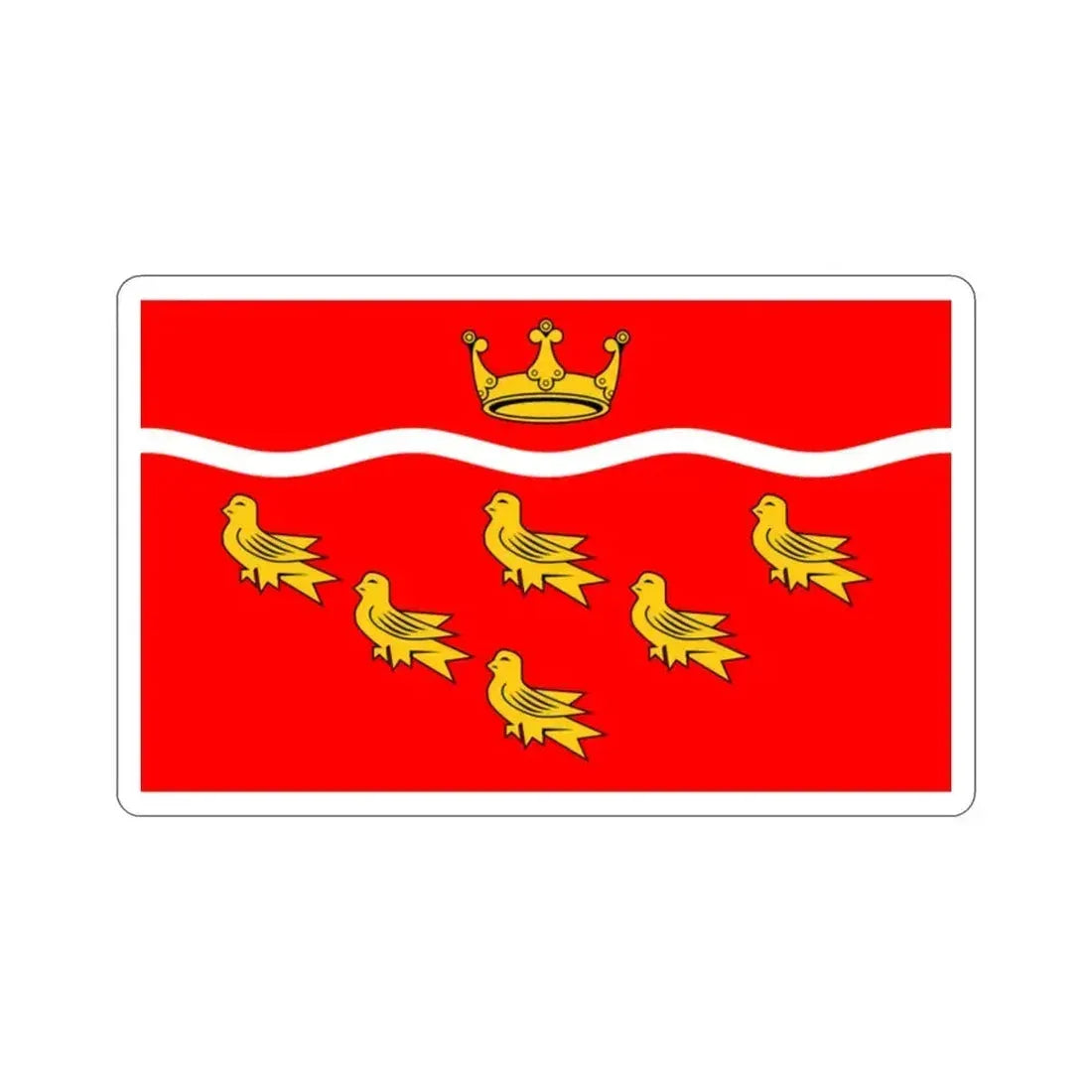 Flag of East Sussex UK STICKER Vinyl Die-Cut Decal 2 Inch - The Sticker Space