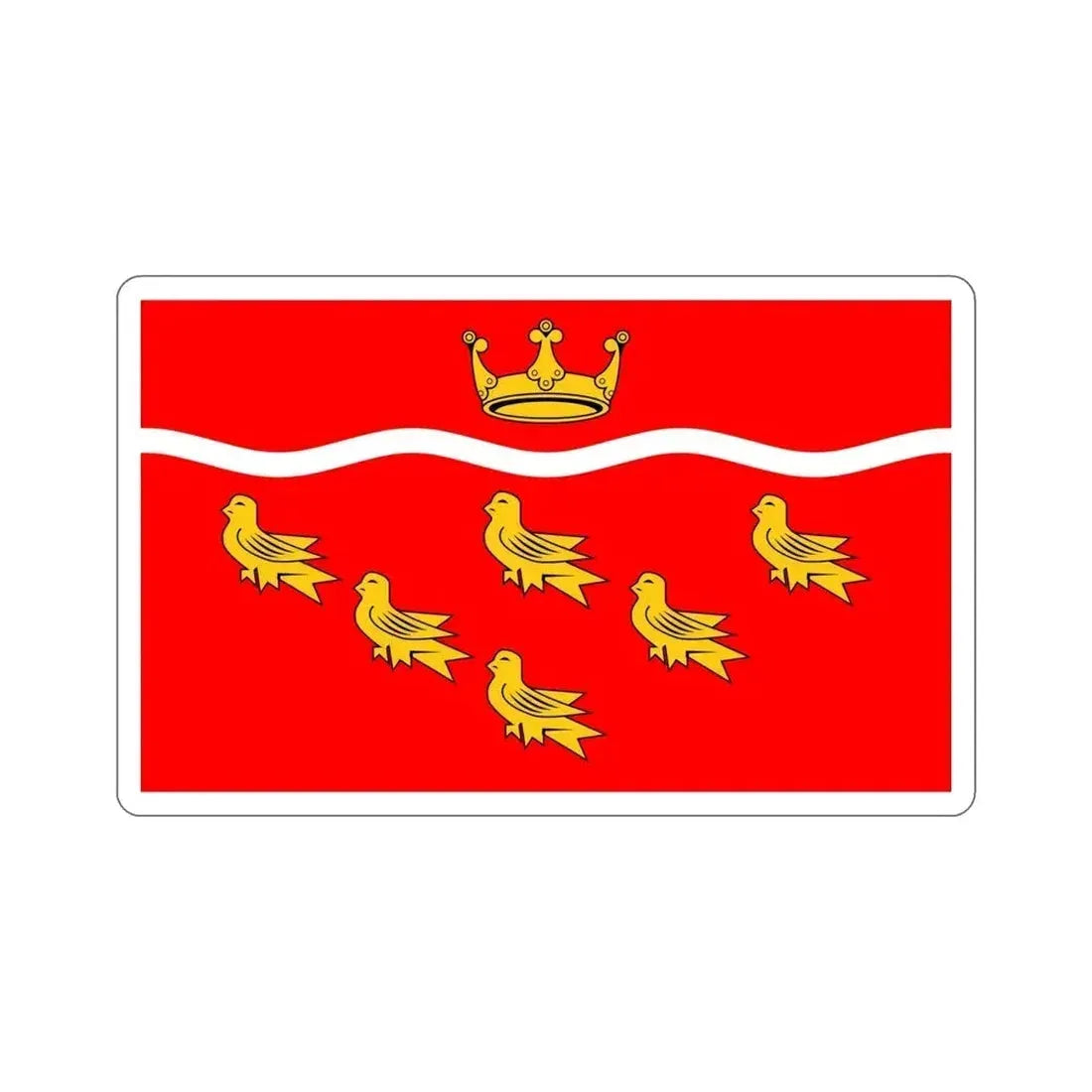 Flag of East Sussex UK STICKER Vinyl Die-Cut Decal 6 Inch - The Sticker Space
