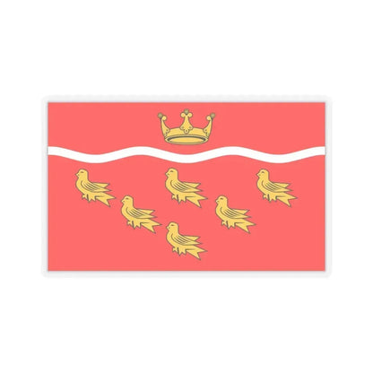 Flag of East Sussex UK - STICKER Vinyl Kiss-Cut Decal 3 Inch Transparent - The Sticker Space