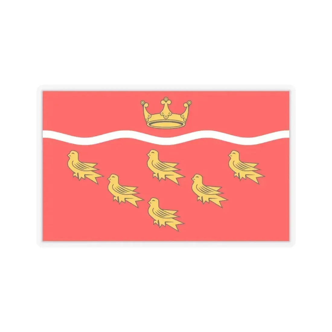 Flag of East Sussex UK - STICKER Vinyl Kiss-Cut Decal 4 Inch Transparent - The Sticker Space