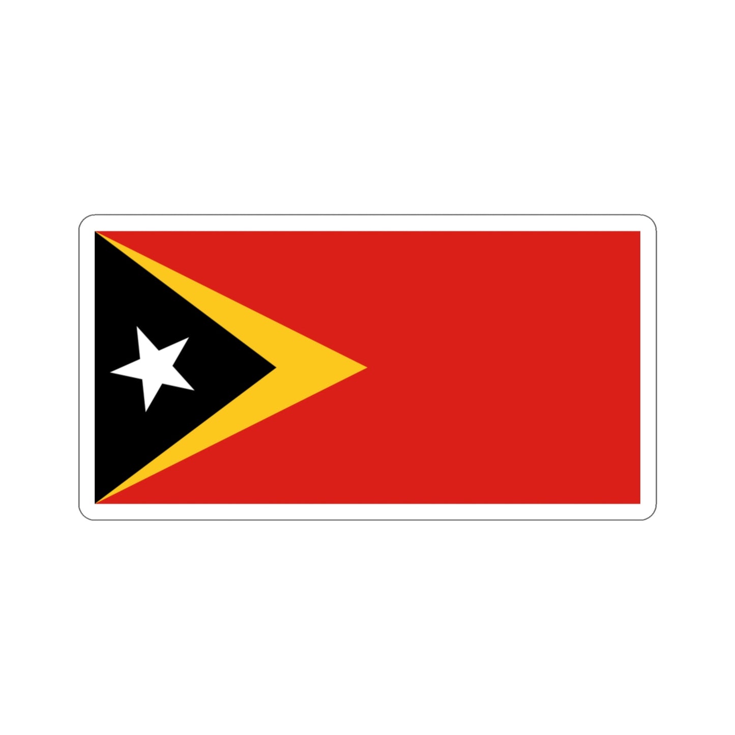 Flag of East Timor STICKER Vinyl Die-Cut Decal-3 Inch-The Sticker Space