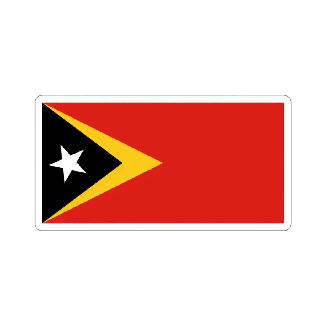 Flag of East Timor STICKER Vinyl Die-Cut Decal 3 Inch - The Sticker Space