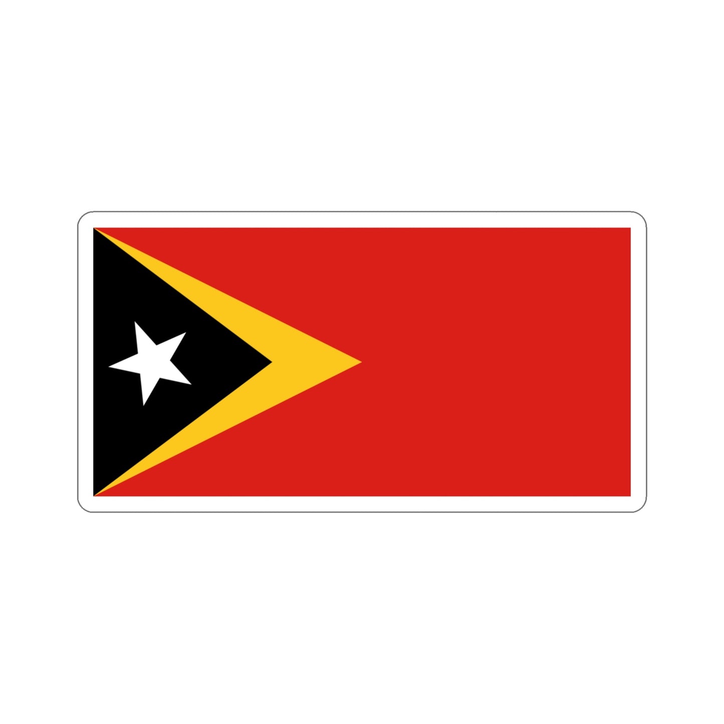 Flag of East Timor STICKER Vinyl Die-Cut Decal-4 Inch-The Sticker Space