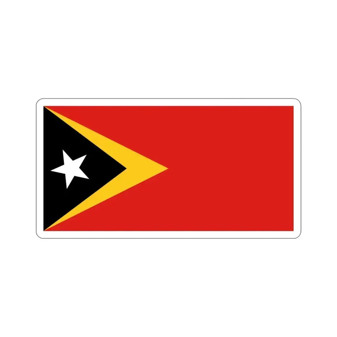 Flag of East Timor STICKER Vinyl Die-Cut Decal 4 Inch - The Sticker Space