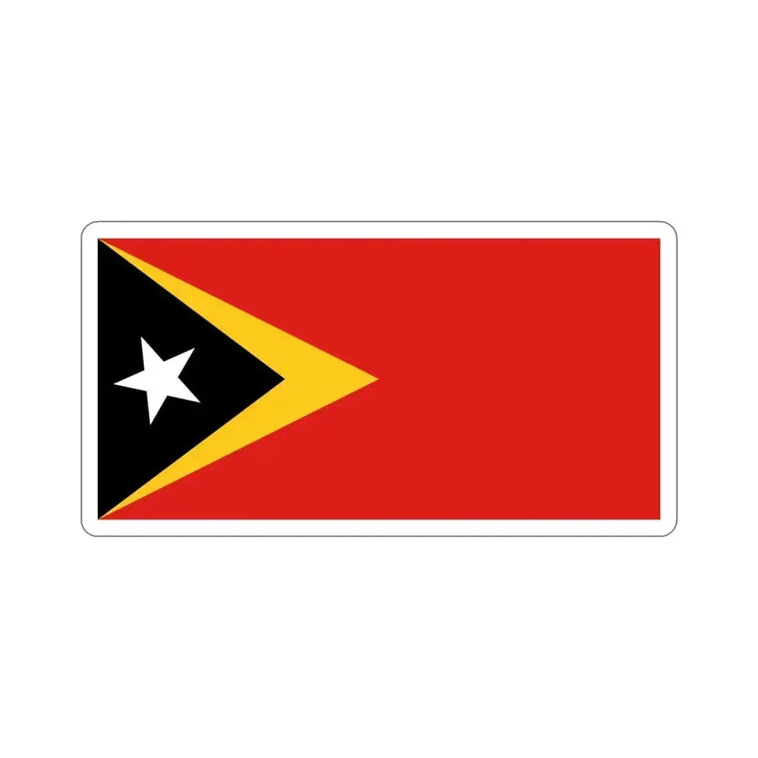 Flag of East Timor STICKER Vinyl Die-Cut Decal 5 Inch - The Sticker Space