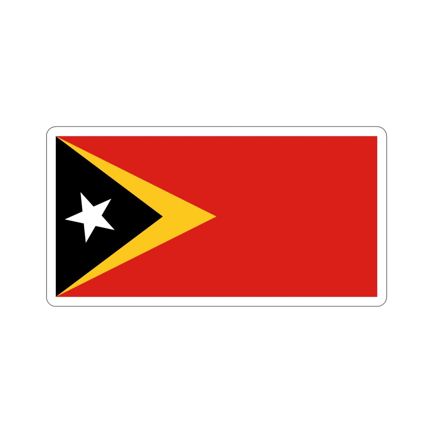 Flag of East Timor STICKER Vinyl Die-Cut Decal-6 Inch-The Sticker Space