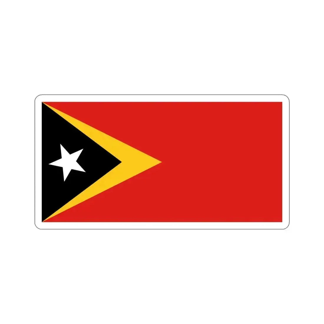 Flag of East Timor STICKER Vinyl Die-Cut Decal 6 Inch - The Sticker Space