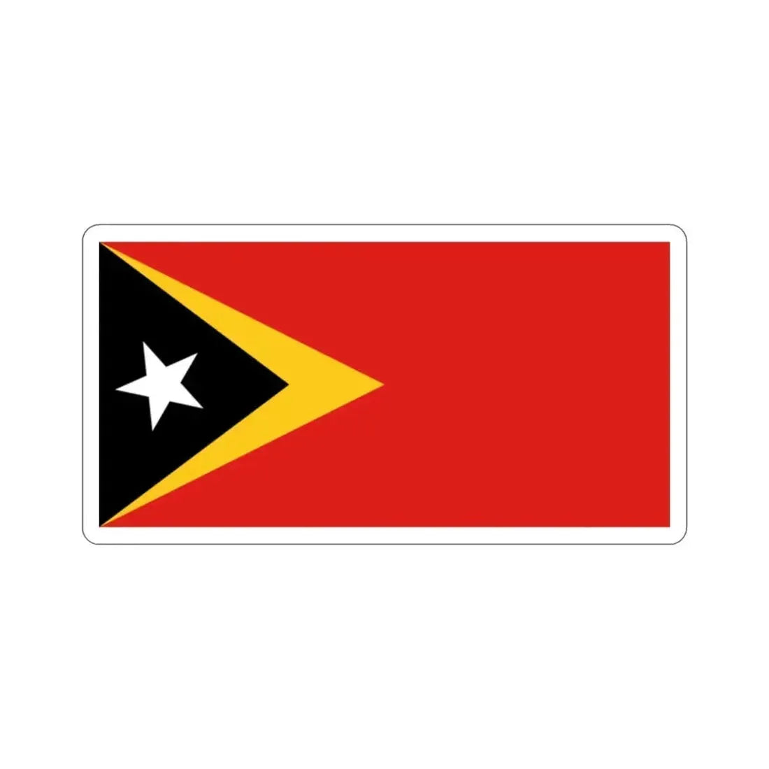 Flag of East Timor STICKER Vinyl Die-Cut Decal - The Sticker Space
