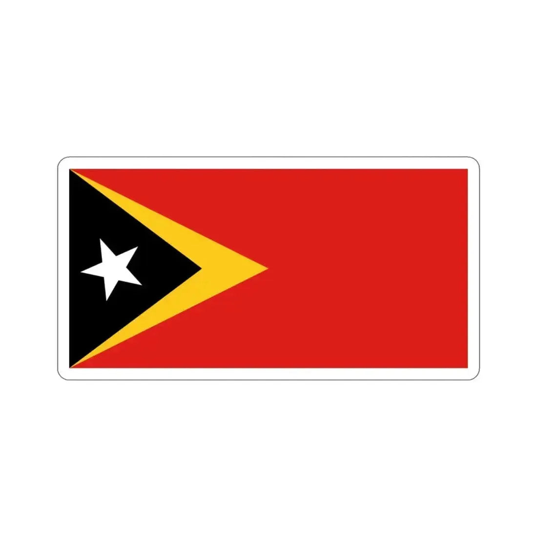 Flag of East Timor STICKER Vinyl Die-Cut Decal - The Sticker Space
