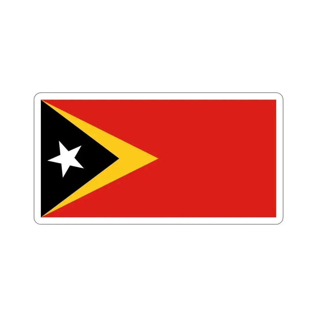 Flag of East Timor STICKER Vinyl Die-Cut Decal - The Sticker Space