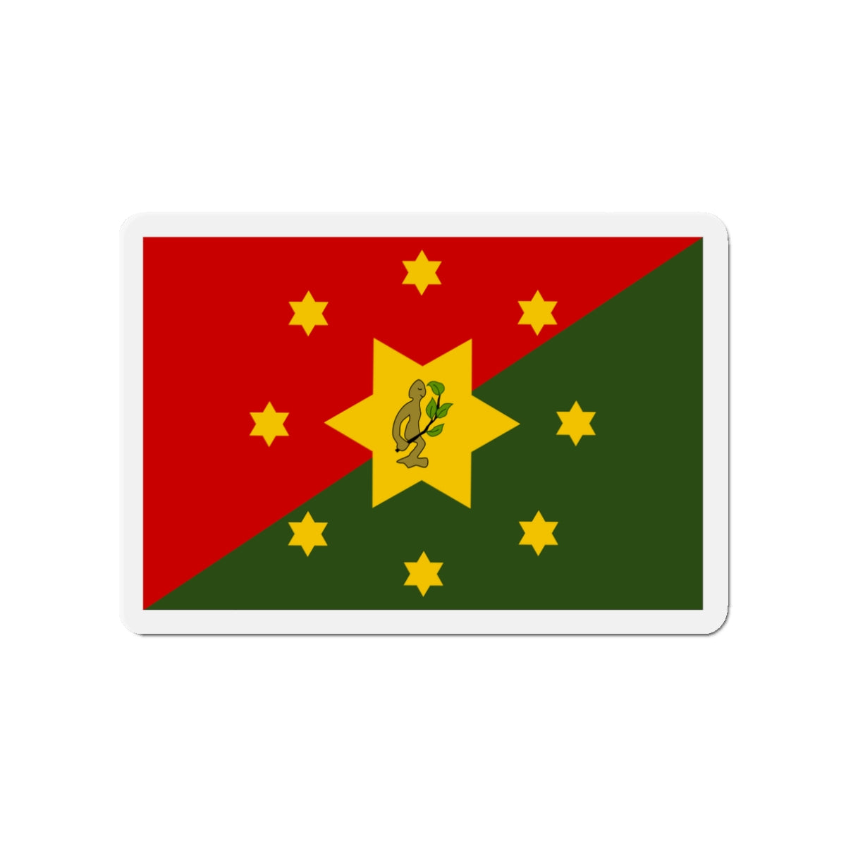 Flag of Eastern Highlands Papa New Guinea - Die-Cut Magnet-3" x 3"-The Sticker Space