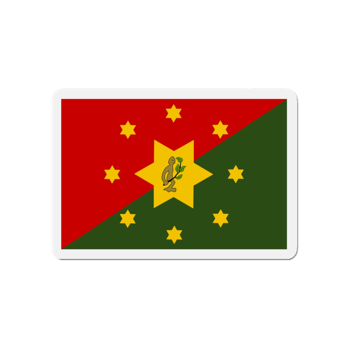 Flag of Eastern Highlands Papa New Guinea - Die-Cut Magnet-4" x 4"-The Sticker Space