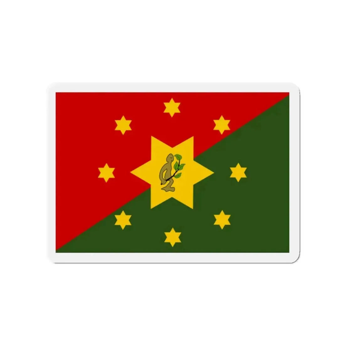 Flag of Eastern Highlands Papa New Guinea - Refrigerator Magnet 2 Inch - The Sticker Space