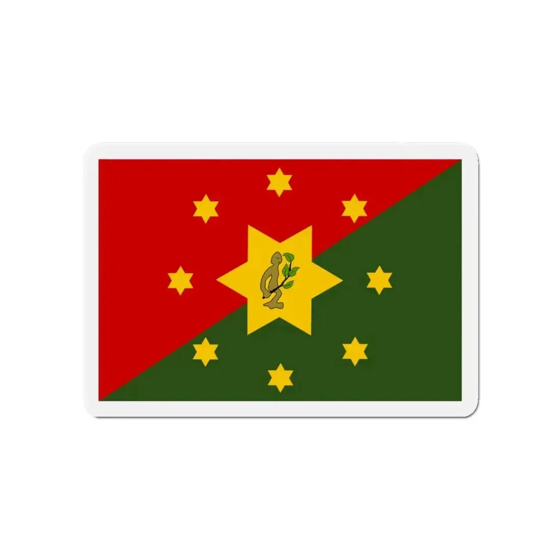 Flag of Eastern Highlands Papa New Guinea - Refrigerator Magnet 4 Inch - The Sticker Space