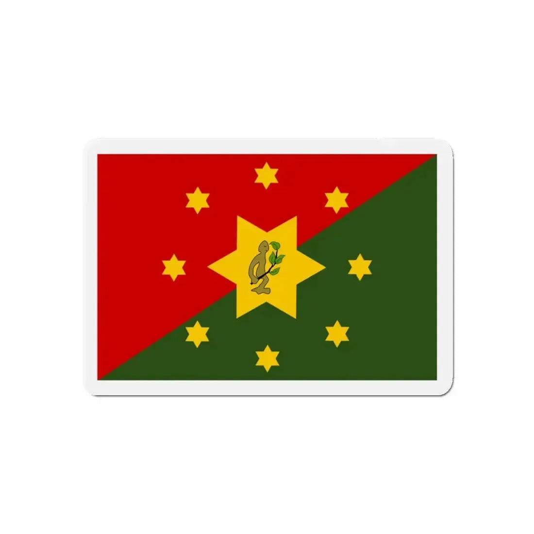 Flag of Eastern Highlands Papa New Guinea - Refrigerator Magnet 5 Inch - The Sticker Space