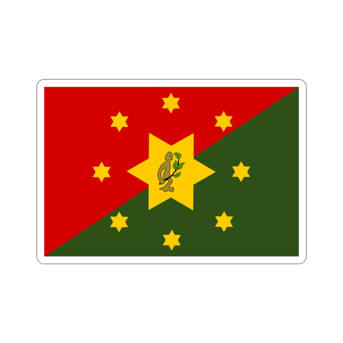 Flag of Eastern Highlands Papa New Guinea STICKER Vinyl Die-Cut Decal-3 Inch-The Sticker Space