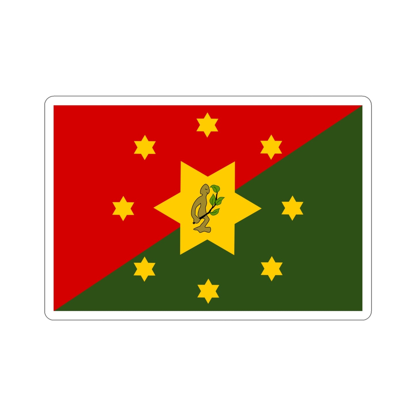 Flag of Eastern Highlands Papa New Guinea STICKER Vinyl Die-Cut Decal-4 Inch-The Sticker Space