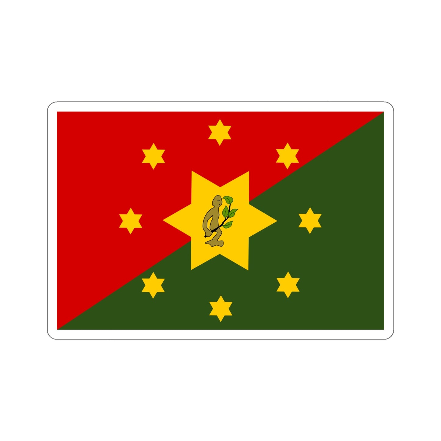 Flag of Eastern Highlands Papa New Guinea STICKER Vinyl Die-Cut Decal-5 Inch-The Sticker Space