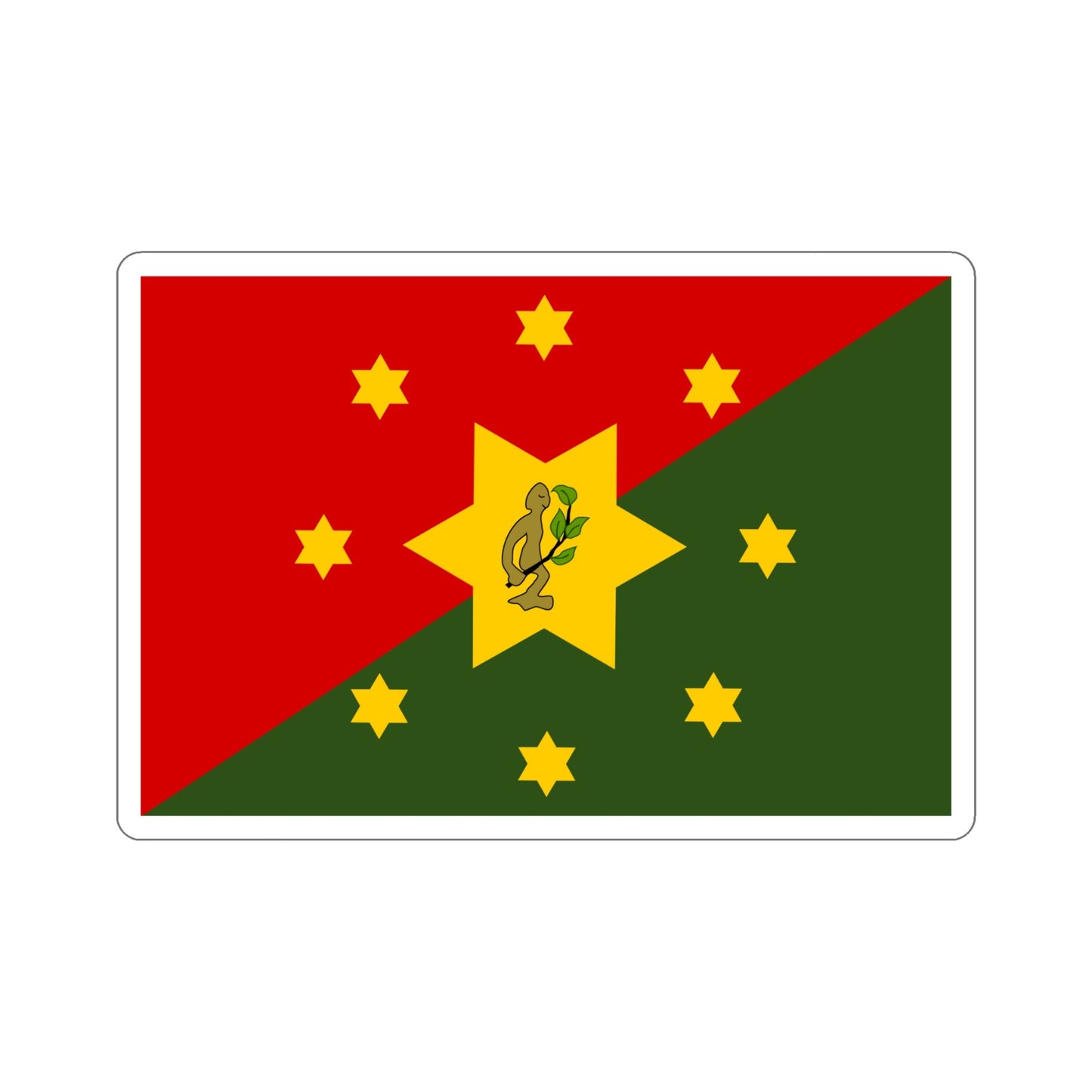 Flag of Eastern Highlands Papa New Guinea STICKER Vinyl Die-Cut Decal-6 Inch-The Sticker Space