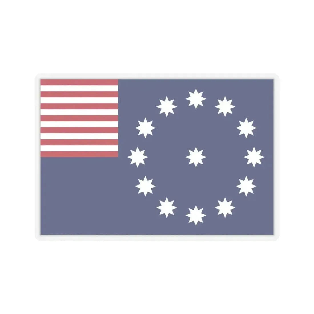 Flag of Easton, Pennsylvania - STICKER Vinyl Kiss-Cut Decal 4 Inch Transparent - The Sticker Space