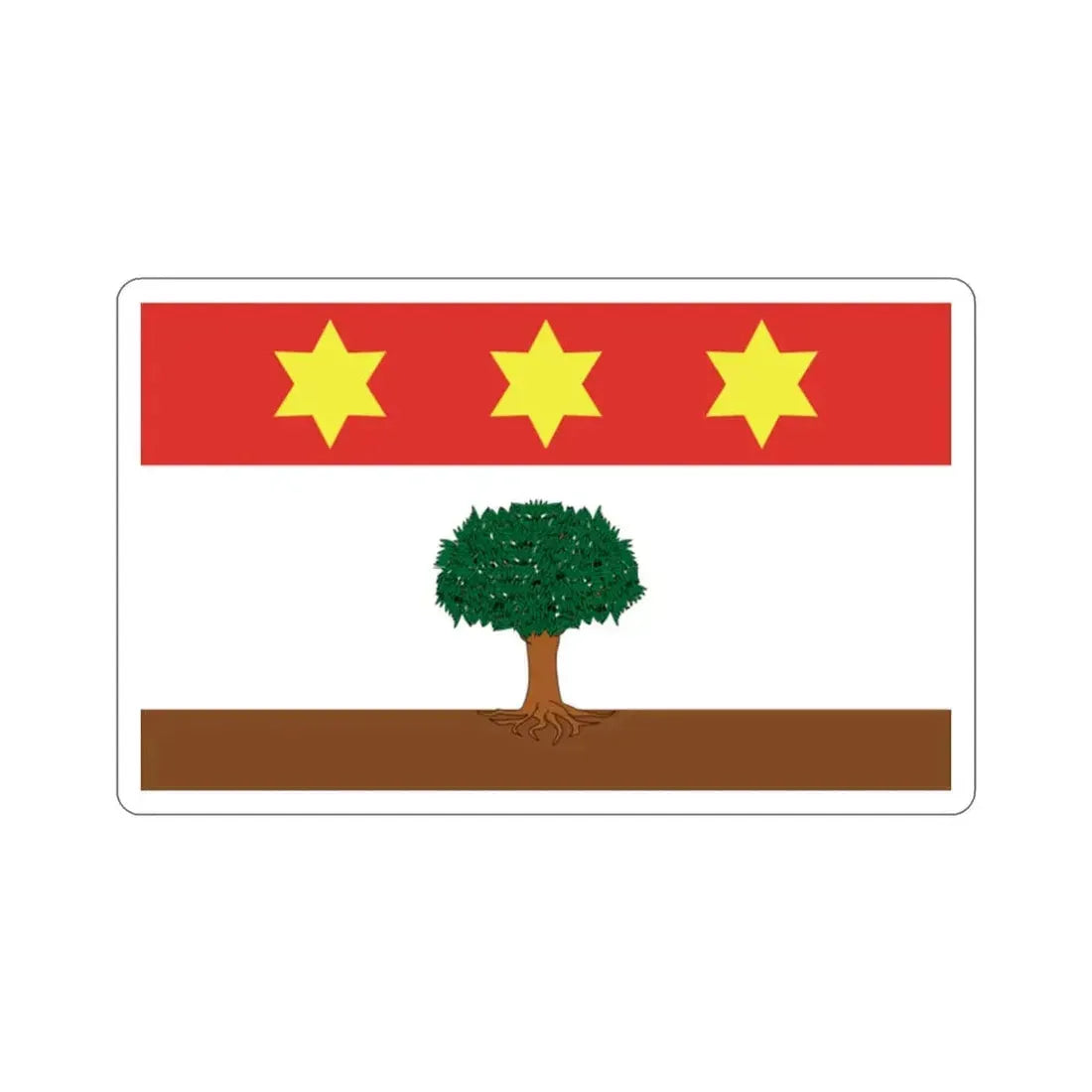Flag of Żebbuġ Gozo Malta STICKER Vinyl Die-Cut Decal 2 Inch - The Sticker Space